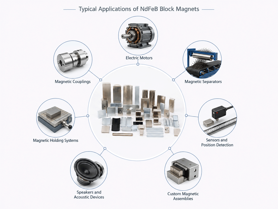 Applications of neodymium block magnets